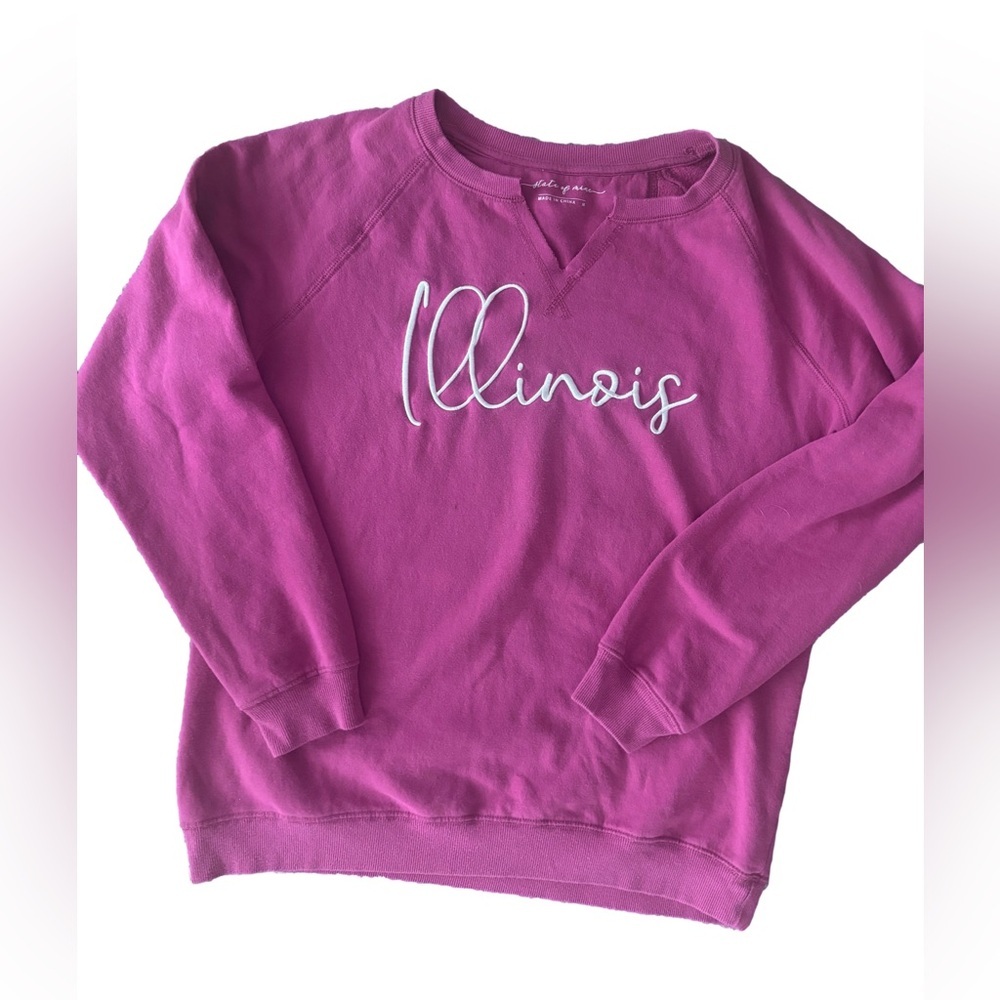 State of Mine ILLINOIS sweatshirt- bright pink - medium